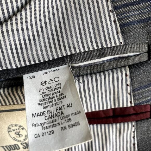 Todd Snyder Mayfair Fit Blazer Wool Sport Coat Jacket Gray Navy Grey Plaid 40R - Picture 9 of 10